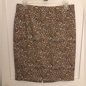 JCrew leopard pencil skirt